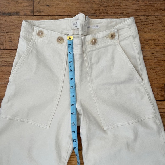 Pilcro Anthropologie The Kit High Rise Wide Leg Utility Trousers Size 26P - Picture 6 of 9